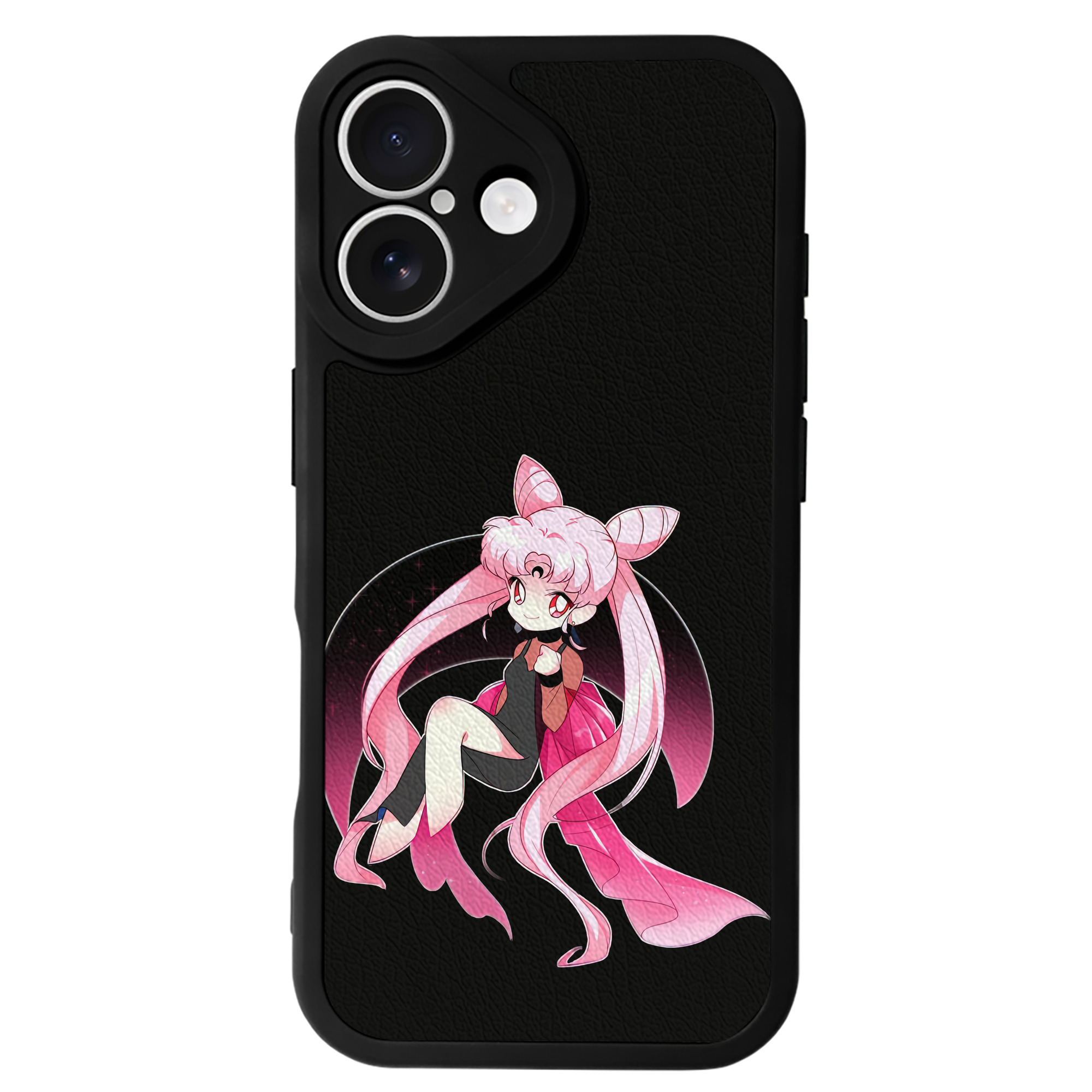 （画像用） 美少女戦士セーラームーン ちびうさ Sailor Moon Chibiusa Tsukino Usagi Small Lady Serenity 【iPhone 16シリーズ対応】シリコンスマホケース（レザー調） 材質：シリコン